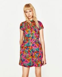 short floral print dress x at Zara